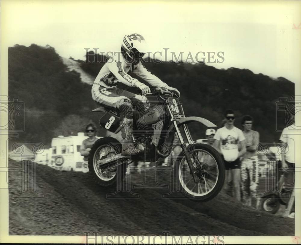 1985 Press Photo Team Kawasaki Motocross race rider Dale Storbeck - sas14728- Historic Images