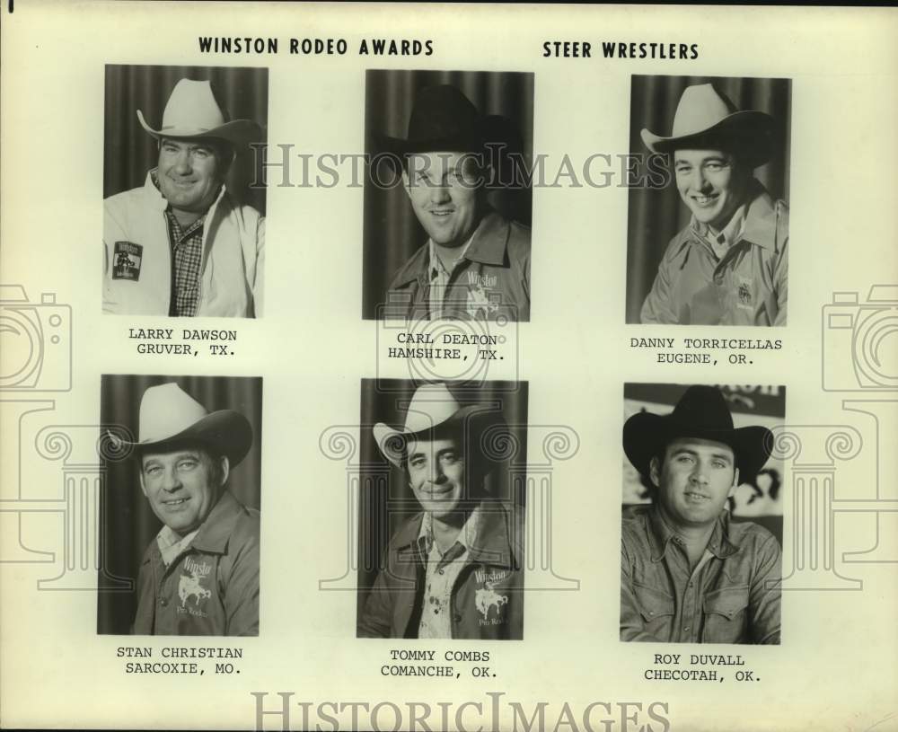 Press Photo Winston Rodeo Awards, steer wrestlers - sas14768 - Historic ...