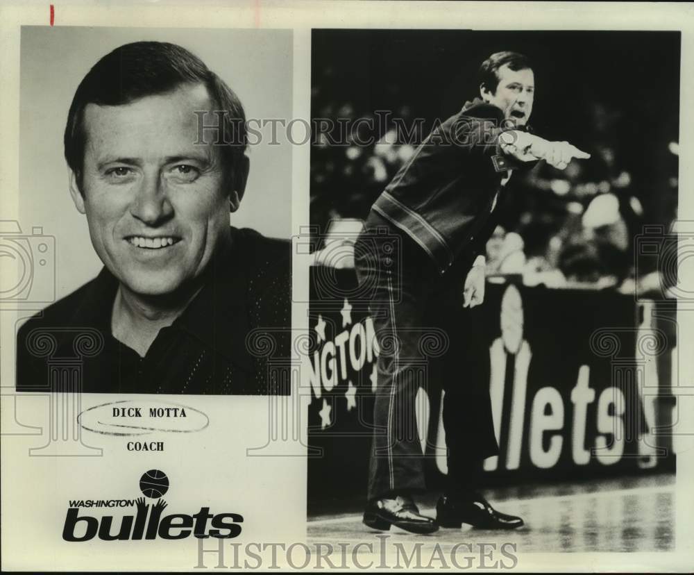 1978 Press Photo Washington Bullets basketball coach Dick Motta - sas14877- Historic Images