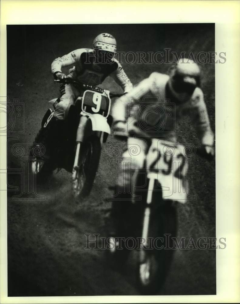 Motocross racers Danny Storbeck and Roger Brown - Historic Images