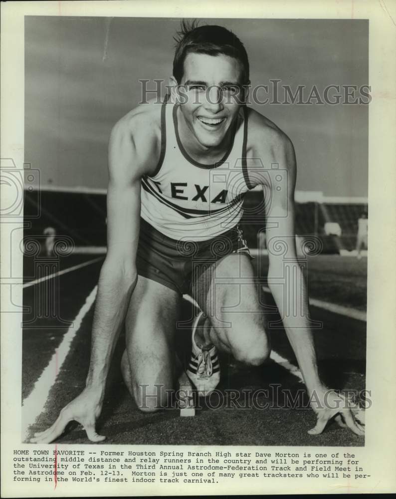 1971 University of Texas track and field runner Dave Morton - Historic Images