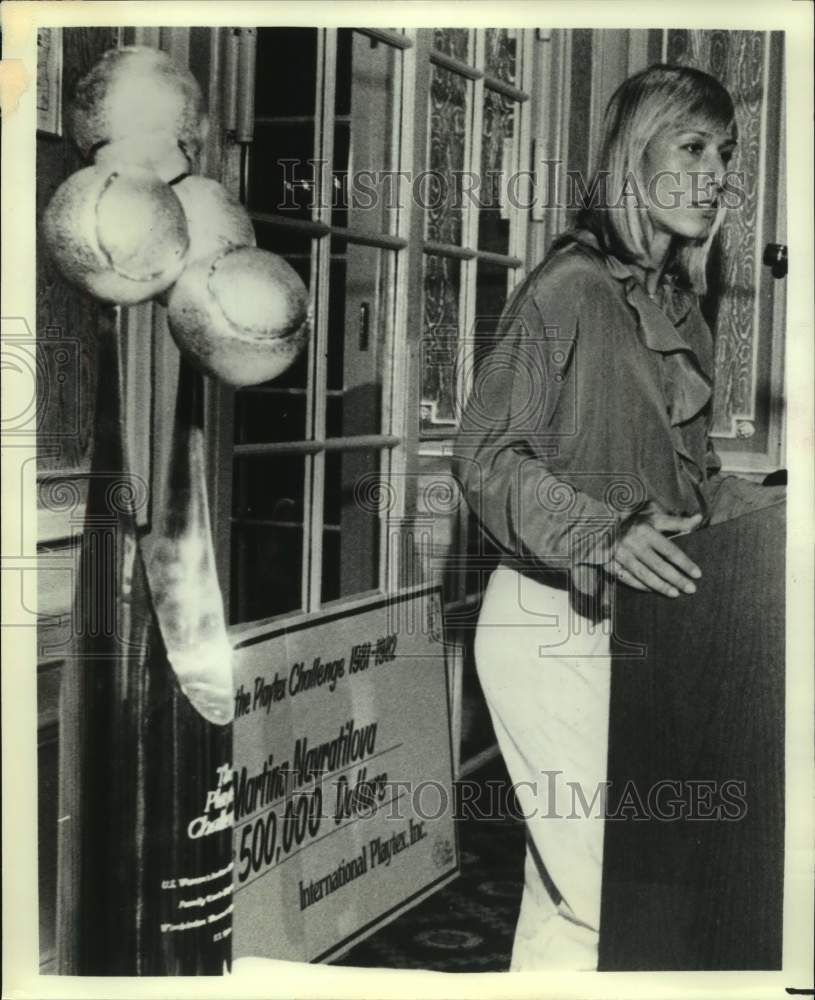 Press Photo Tennis star Martina Navratilova - sas15264 - Historic Images