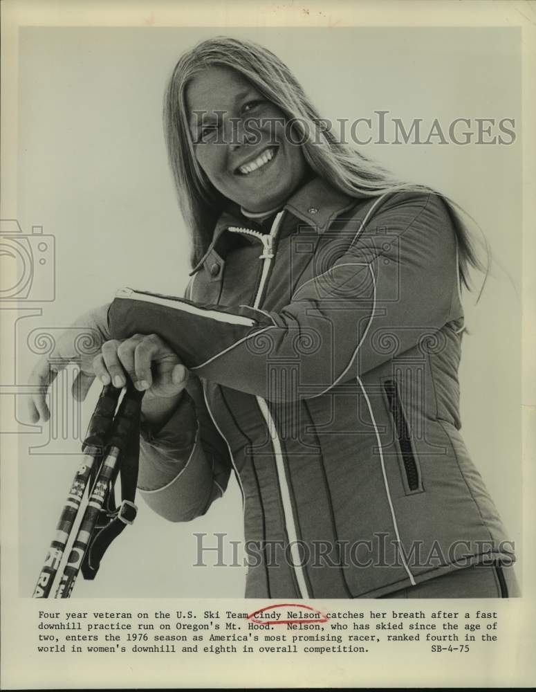 1975 Press Photo United States Ski Team member Cindy Nelson - sas15280 - Historic Images