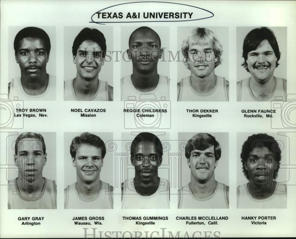 Press Photo Texas A&I college basketball mug shots - sas15569 - Historic Images