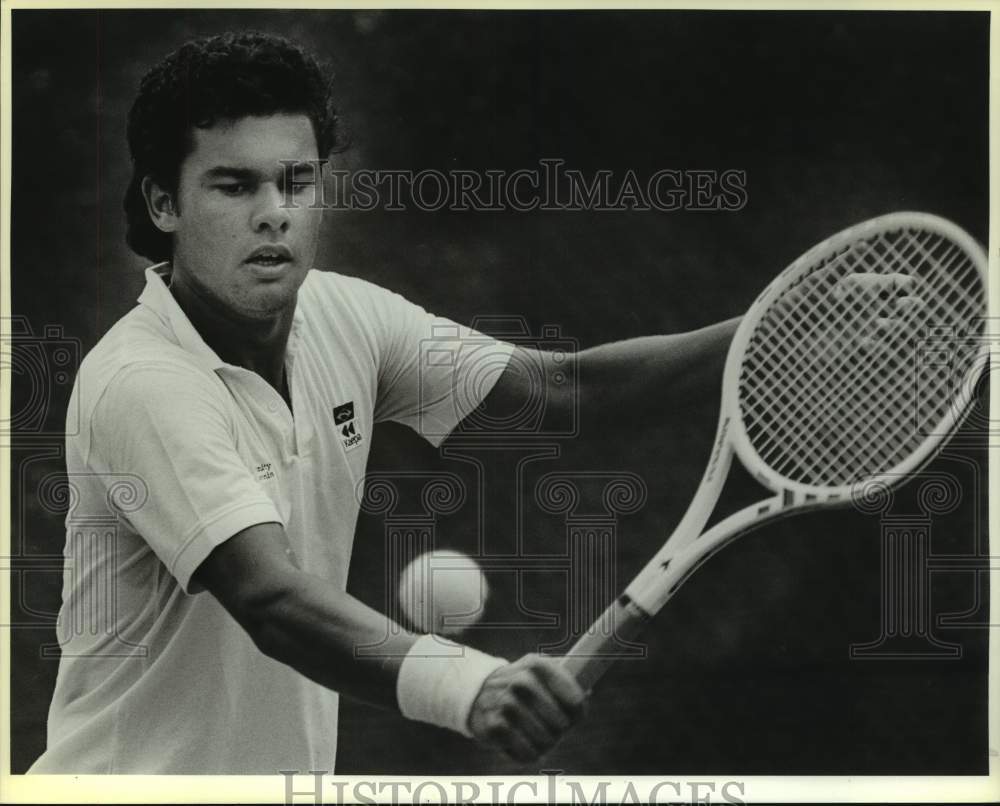 1987 Press Photo Trinity University tennis player Mauricio Silva - sas15660 - Historic Images