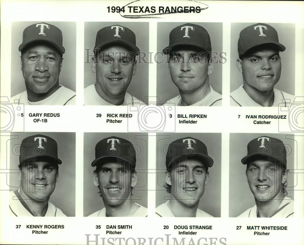 1994 Press Photo Texas Rangers baseball mug shots - sas15672 - Historic Images