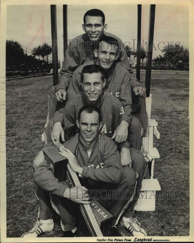 Press Photo A quartet of University of Texas track athletes - sas15688 - Historic Images