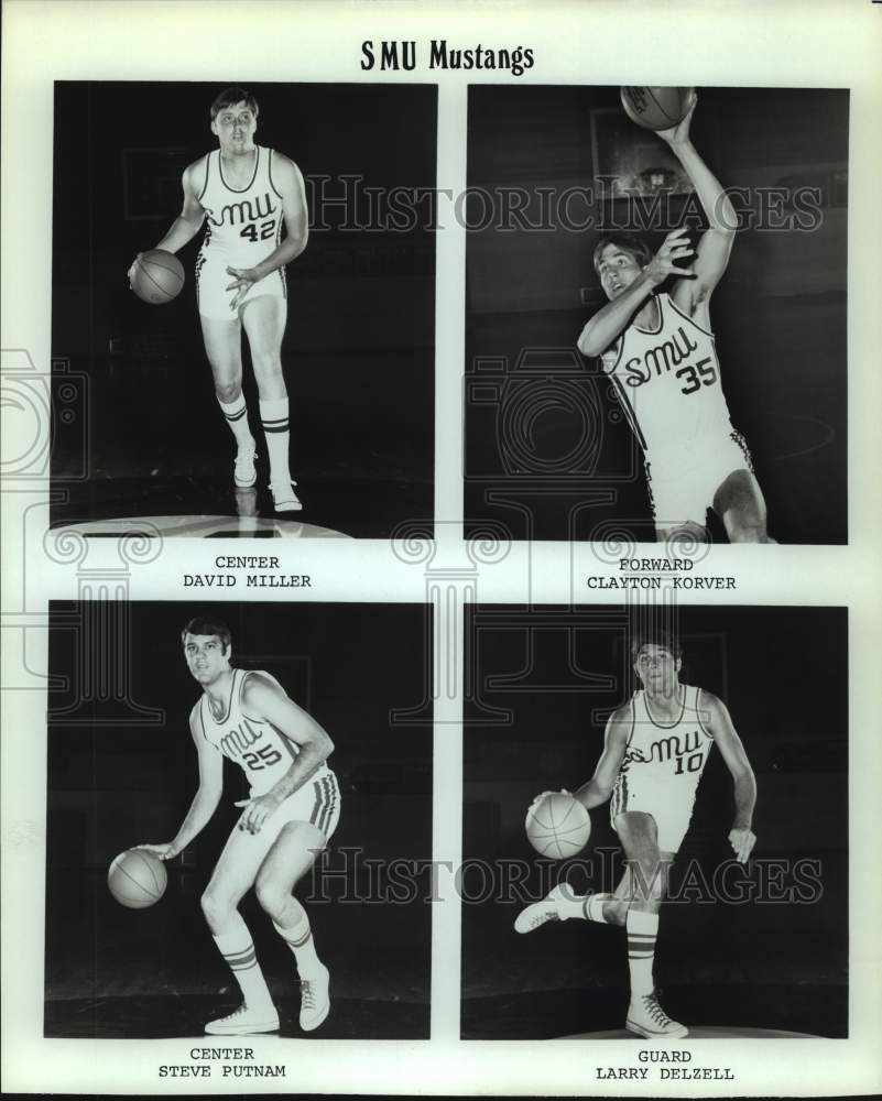 Press Photo Southern Methodist college basketball players - sas15693 - Historic Images
