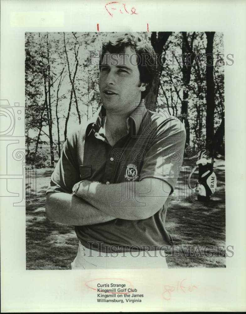 Press Photo Golfer Curtis Strange at Kingsmill on the James, Williamsburg, Va. - Historic Images