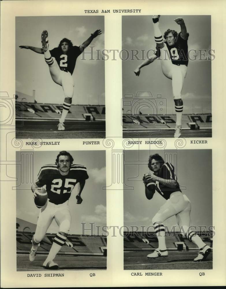 Press Photo Texas A&M football players - sas15833 - Historic Images