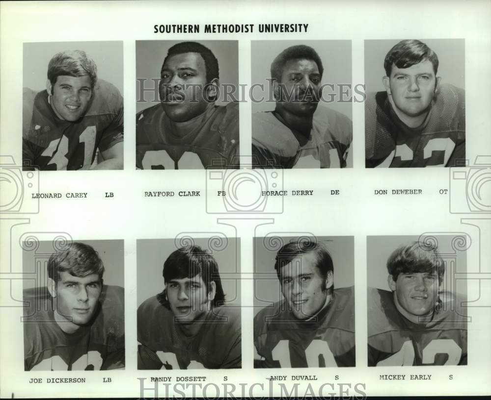 Press Photo Southern Methodist college football mug shots - sas15851 - Historic Images