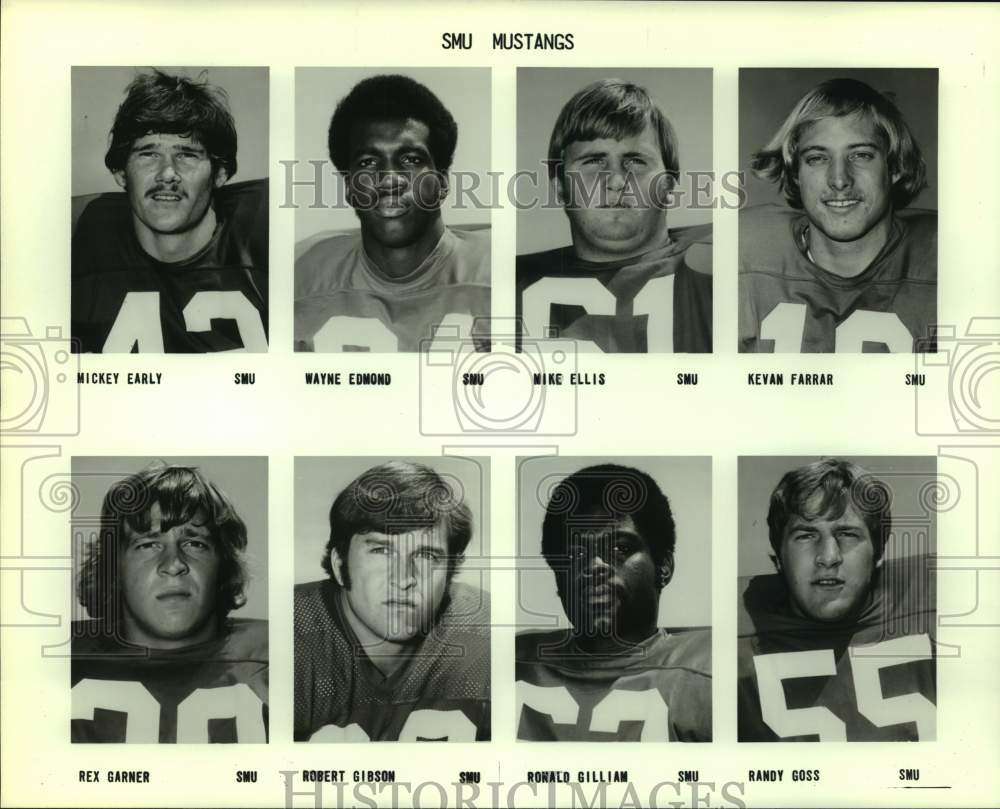 Press Photo Southern Methodist college football mug shots - sas15883 - Historic Images