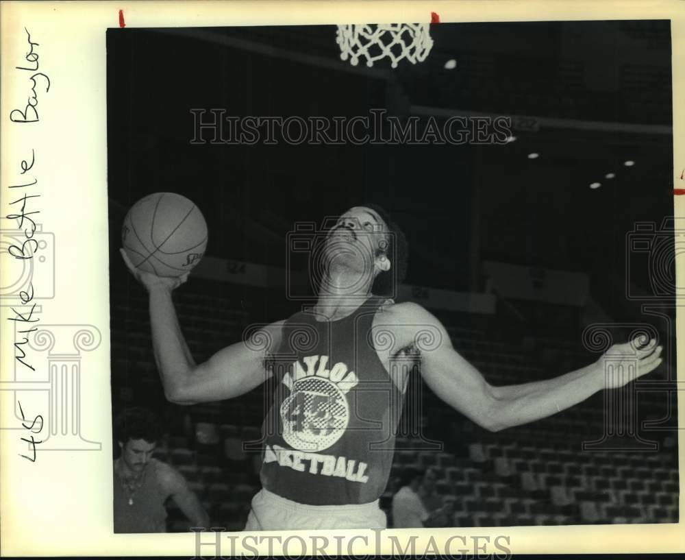 1981 Press Photo Baylor college basketball player Mike Battle - sas15890 - Historic Images