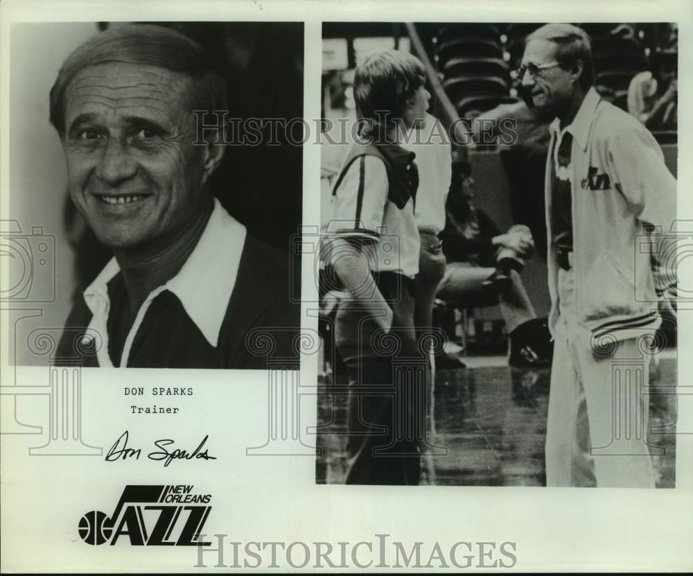 Press Photo New Orleans Jazz basketball trainer Don Sparks - sas15894 - Historic Images