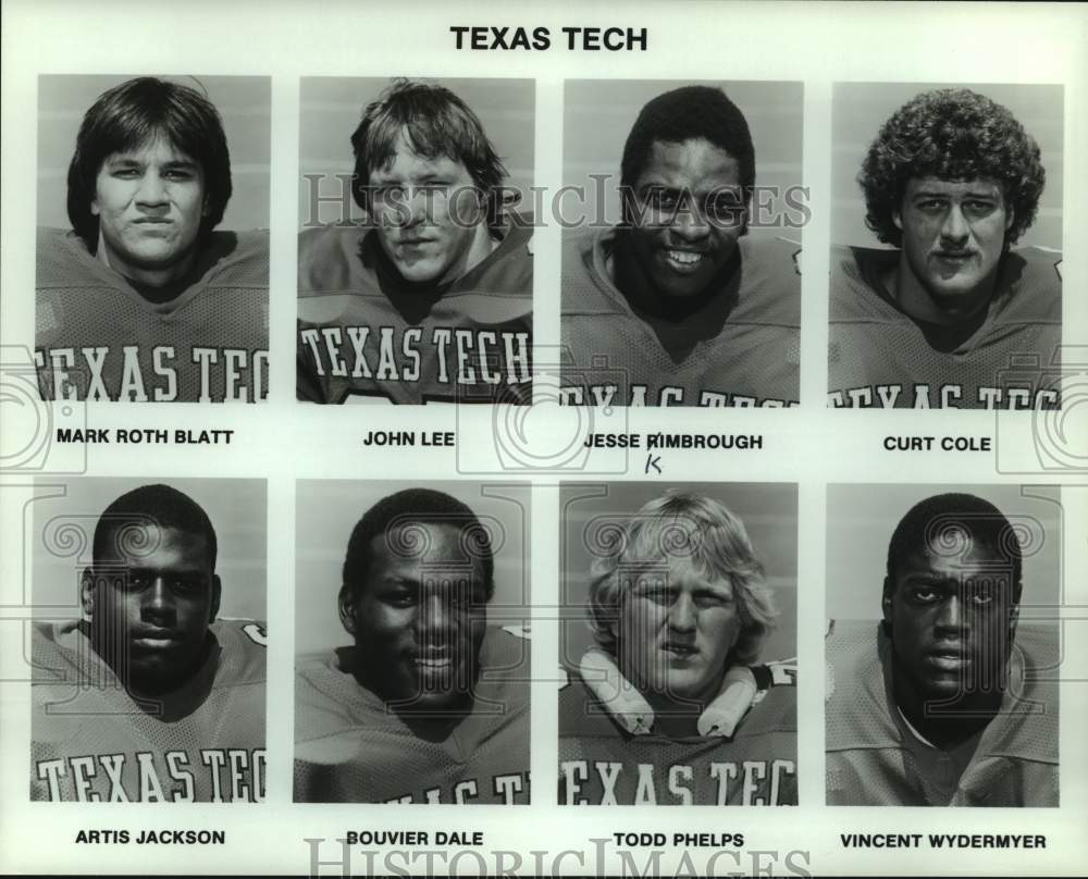 Press Photo Texas Tech college football mug shots - sas15993 - Historic Images