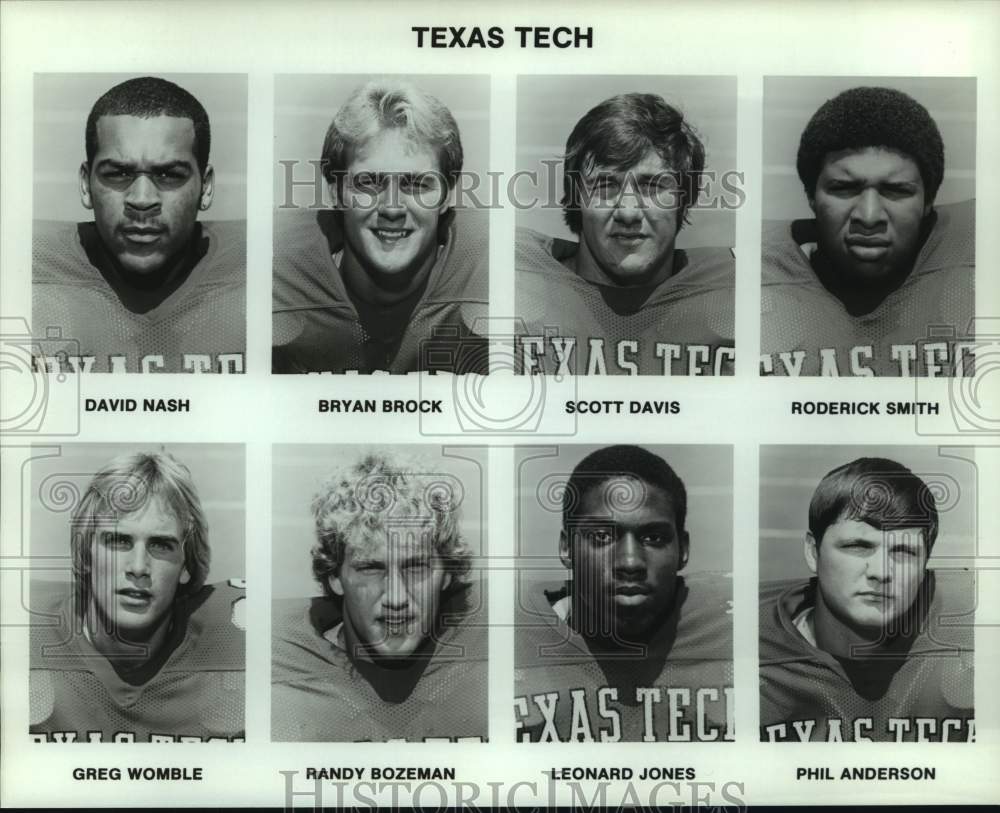 Press Photo Texas Tech college football mug shots - sas15996- Historic Images