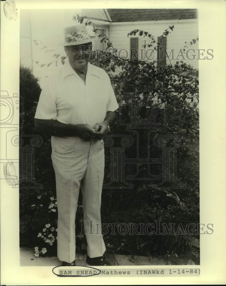 1984 Press Photo Golfer Sam Snead - sas16033 - Historic Images
