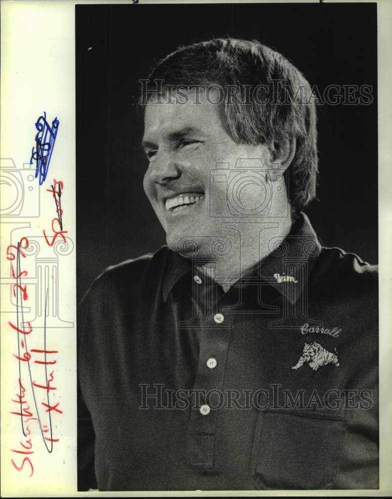1988 Press Photo Corpus Christi Carroll High football coach Jim Slaughter - Historic Images