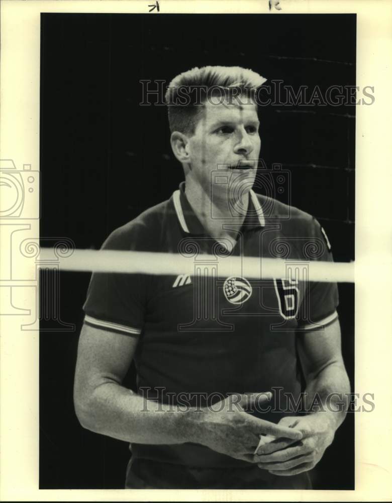 1988 Press Photo Unites States national team volleyball player Steve Timmons - Historic Images