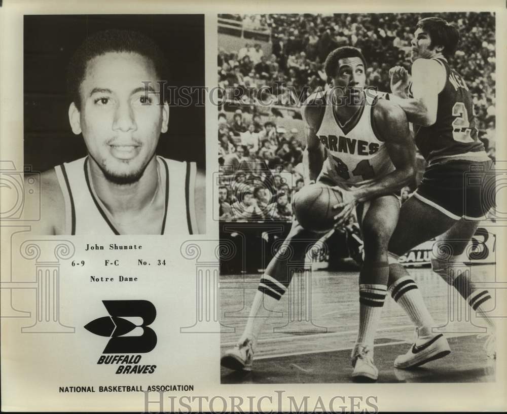 Press Photo Bufflao Braves basketball player John Shumate - sas16237 - Historic Images
