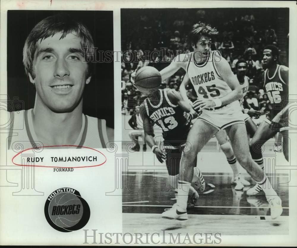 Press Photo Houston Rockets basketball player Rudy Tomjanovich - sas16286 - Historic Images
