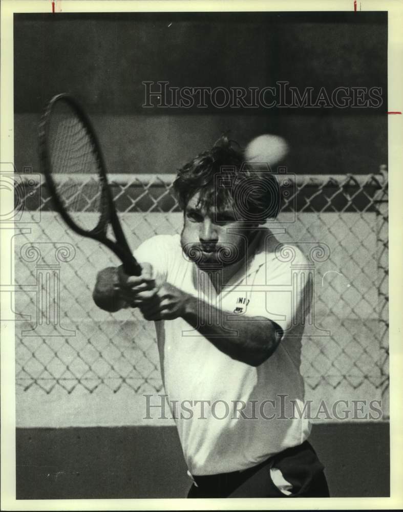 1983 Press Photo Trinity college tennis player Tomm Warneke - sas16416 - Historic Images