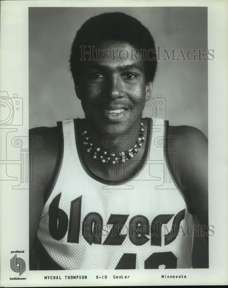 Press Photo Portland Trail Blazers basketball player Mychal Thompson - sas16443 - Historic Images