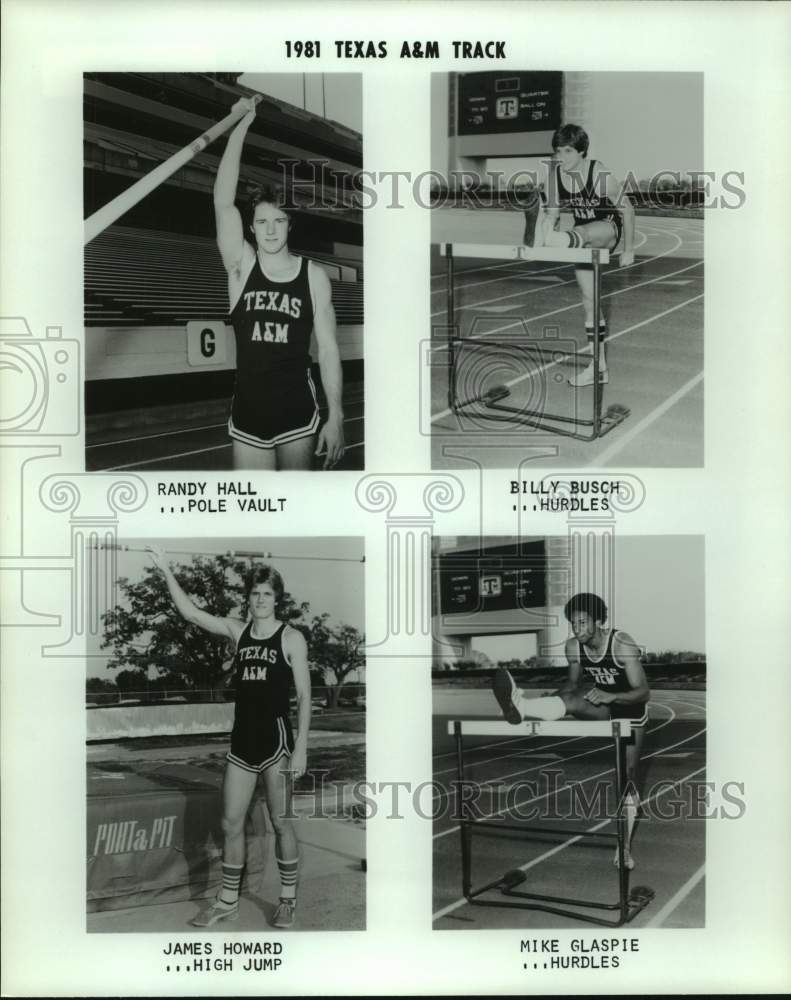 1981 Press Photo Texas A&amp;M track and field athletes - sas16482 - Historic Images