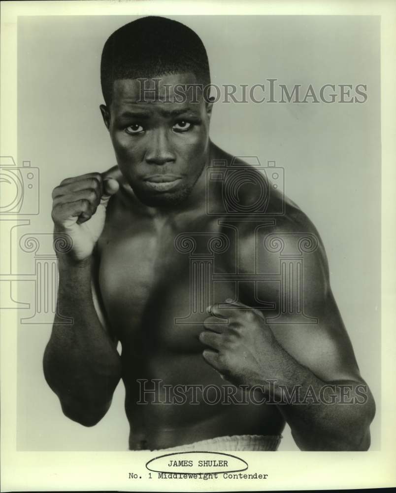 Press Photo Middleweight boxer James Shuler - sas16571 - Historic Images