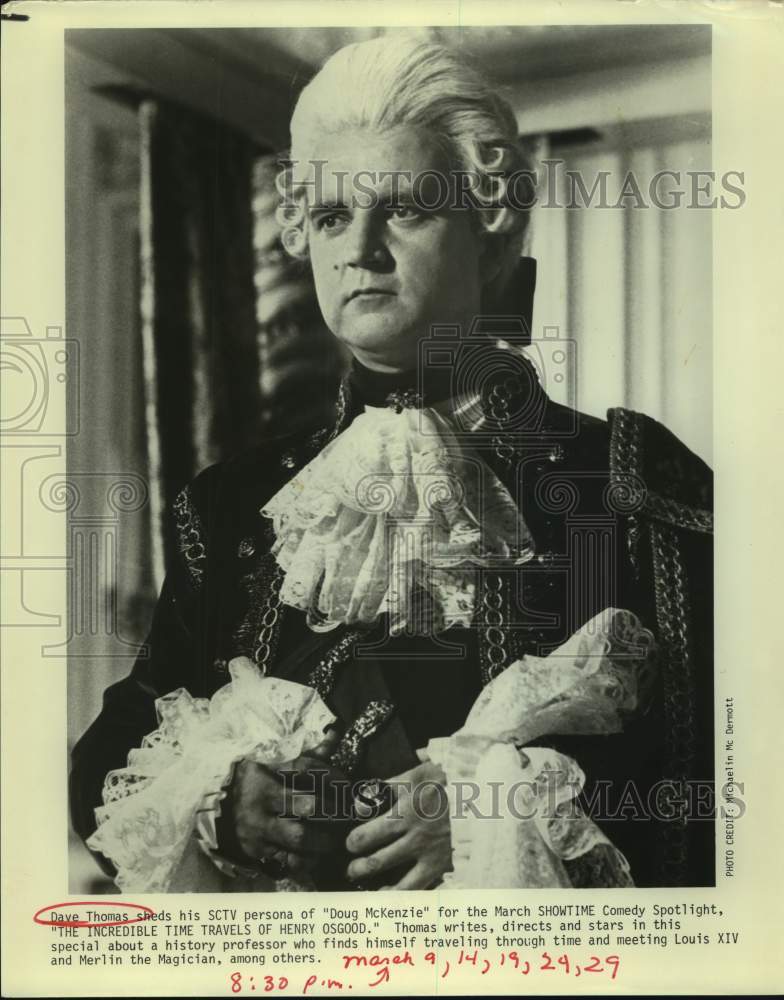 Press Photo Actor Dave Thomas in &quot;The Incredible TIme Travels of Henry Osgood&quot; - Historic Images