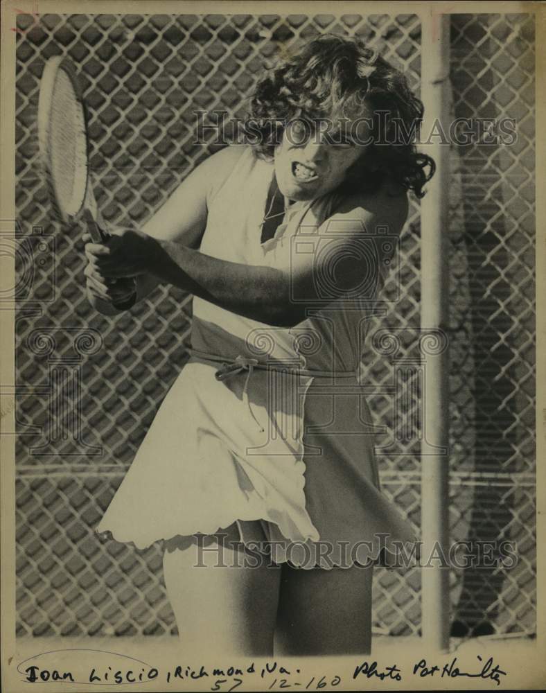 1975 Press Photo Tennis player Joan Liscio of Richmond, Virginia - sas16644 - Historic Images