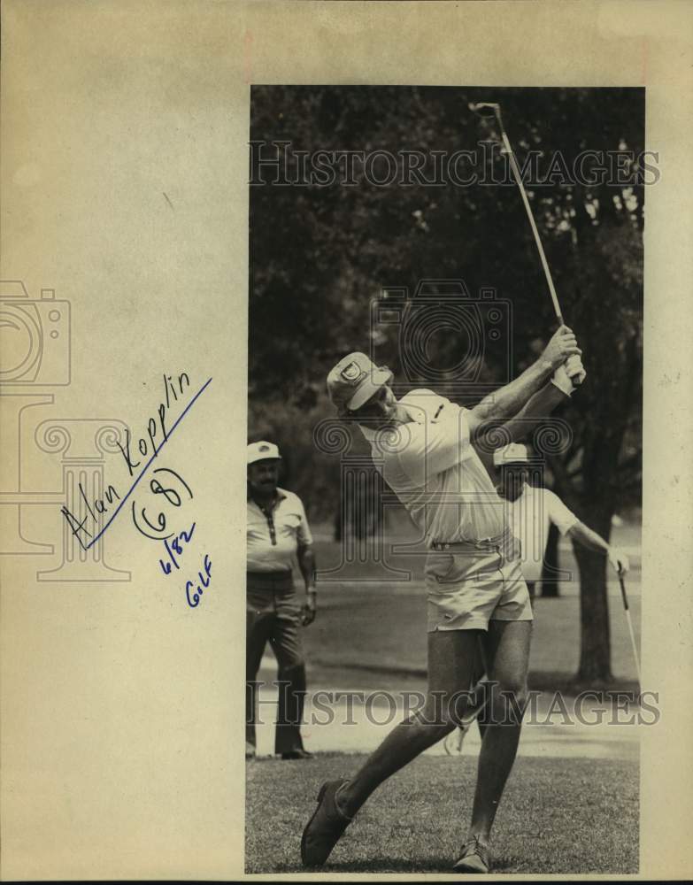 1982 Press Photo Golfer Alan Kopplin in action - sas16665 - Historic Images