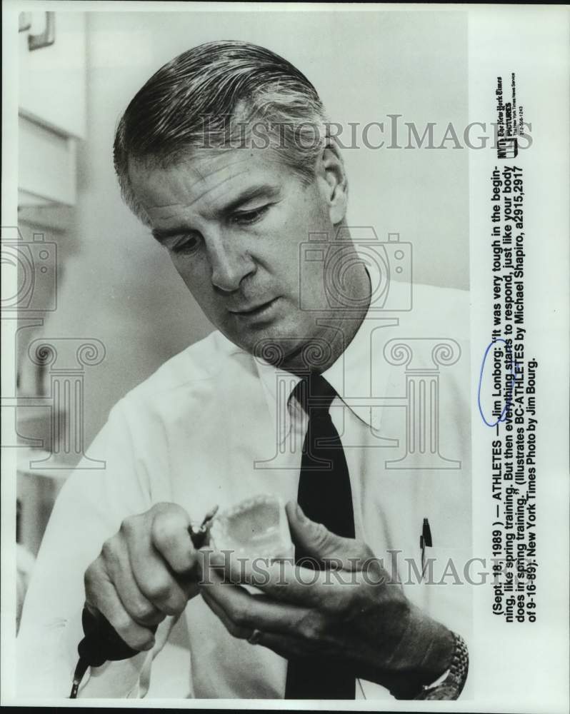 1989 Press Photo Baseball player Jim Lonborg - sas16731 - Historic Images