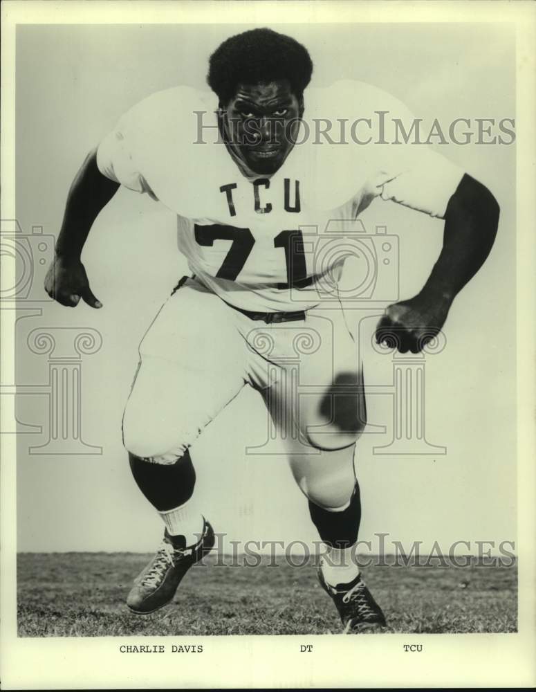 Press Photo Texas Christian college football player Charlie Davis - sas16800 - Historic Images