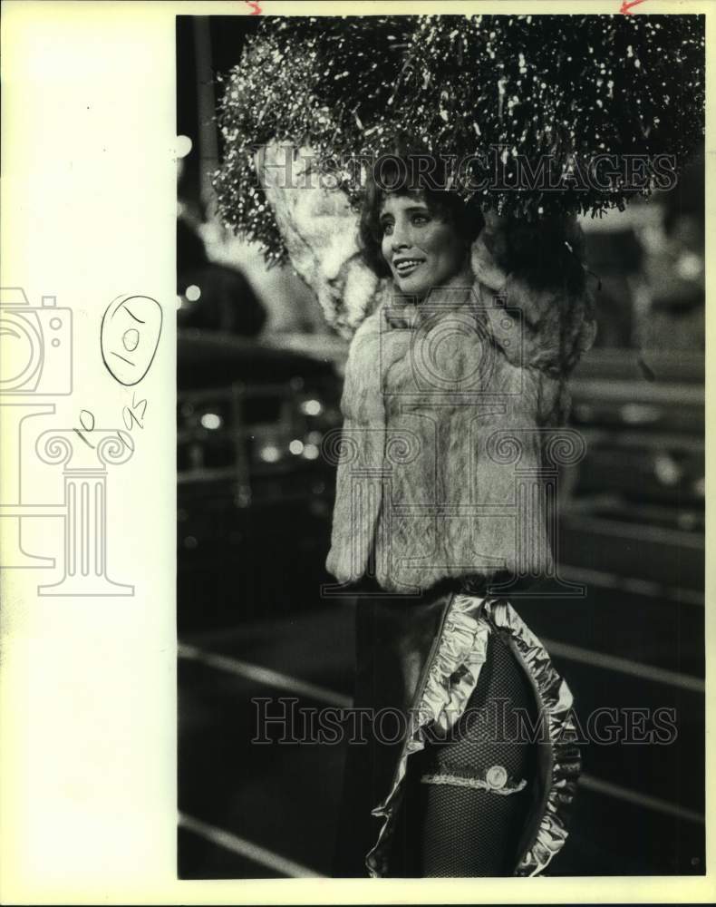 1984 Press Photo San Antonio Gunslingers football cheerleader Jimi Lee Dechman - Historic Images