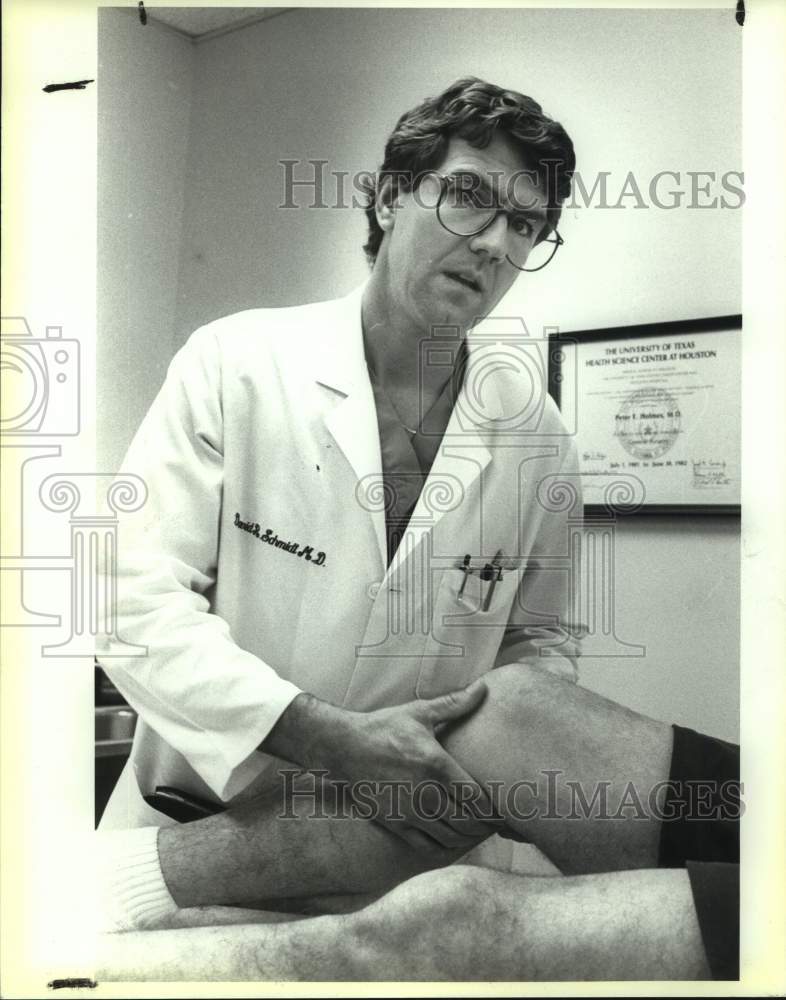 1991 Press Photo Senior Olympics doctor David Schmidt - sas16951 - Historic Images