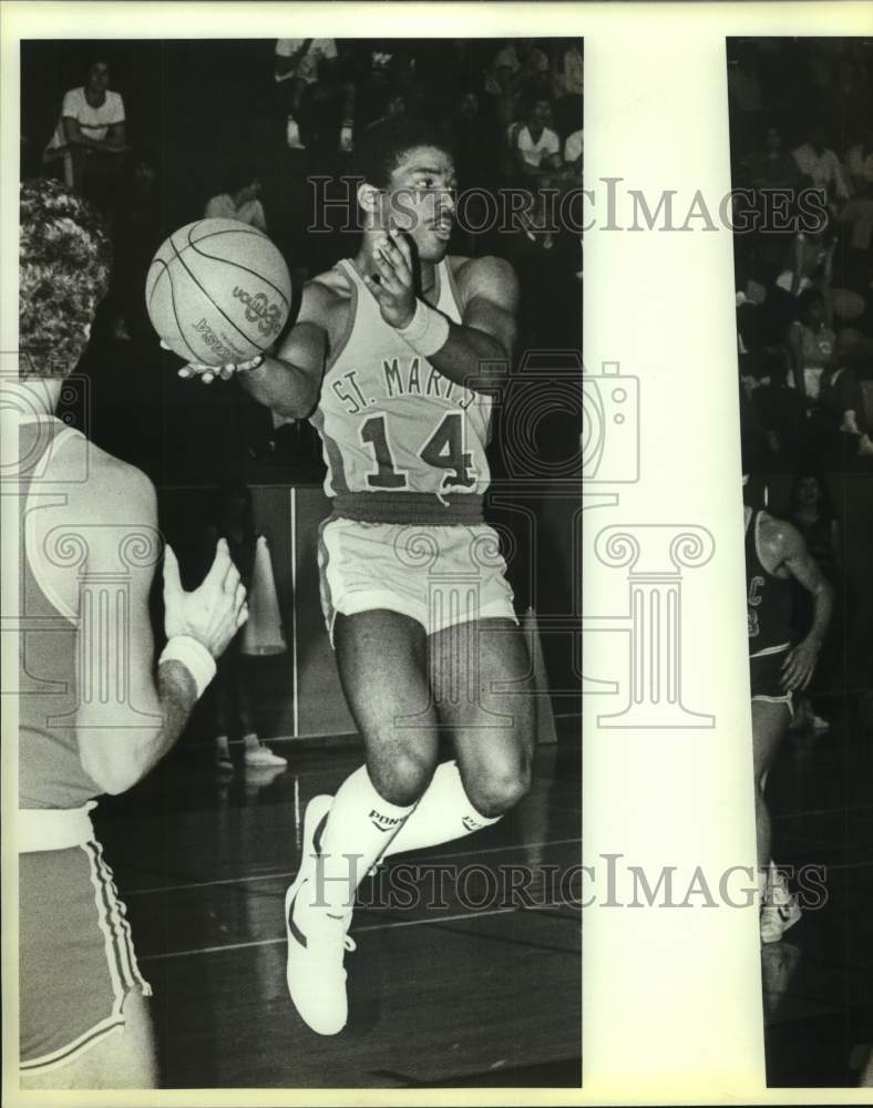 1984 Press Photo St. Mary&#39;s college basketball player Quan Roseboro - sas16987 - Historic Images