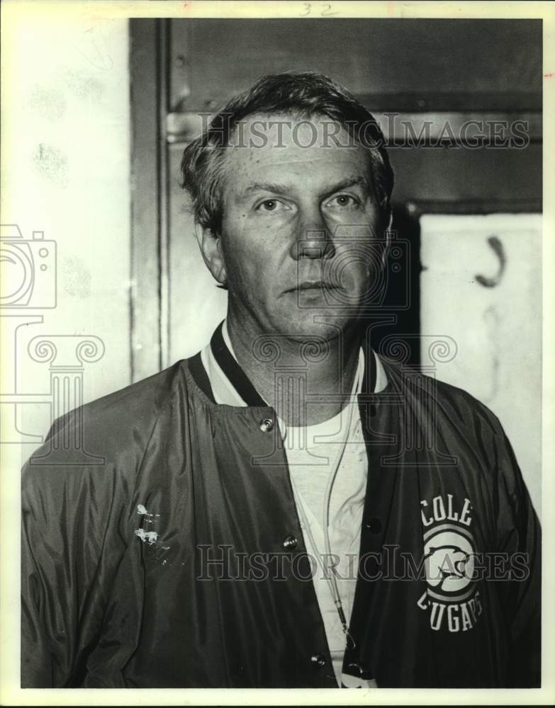 1987 Press Photo Cole High coach Dave Madura - sas17037 - Historic Images