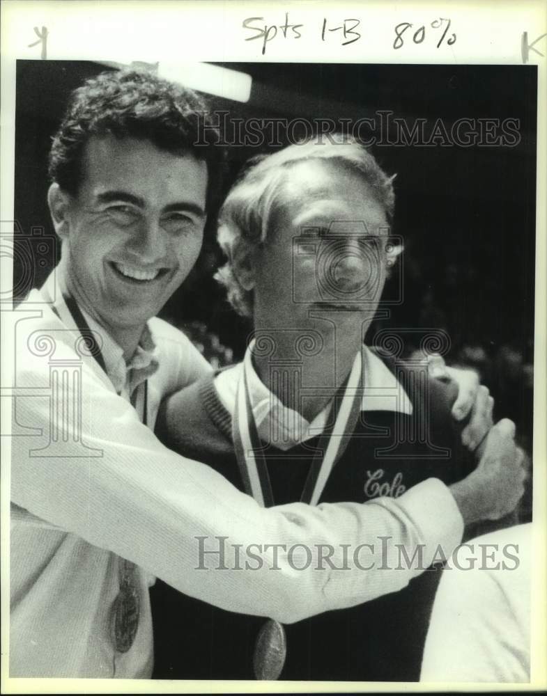 1989 Press Photo Cole High basketball coaches Herb More and Dave Madura - Historic Images