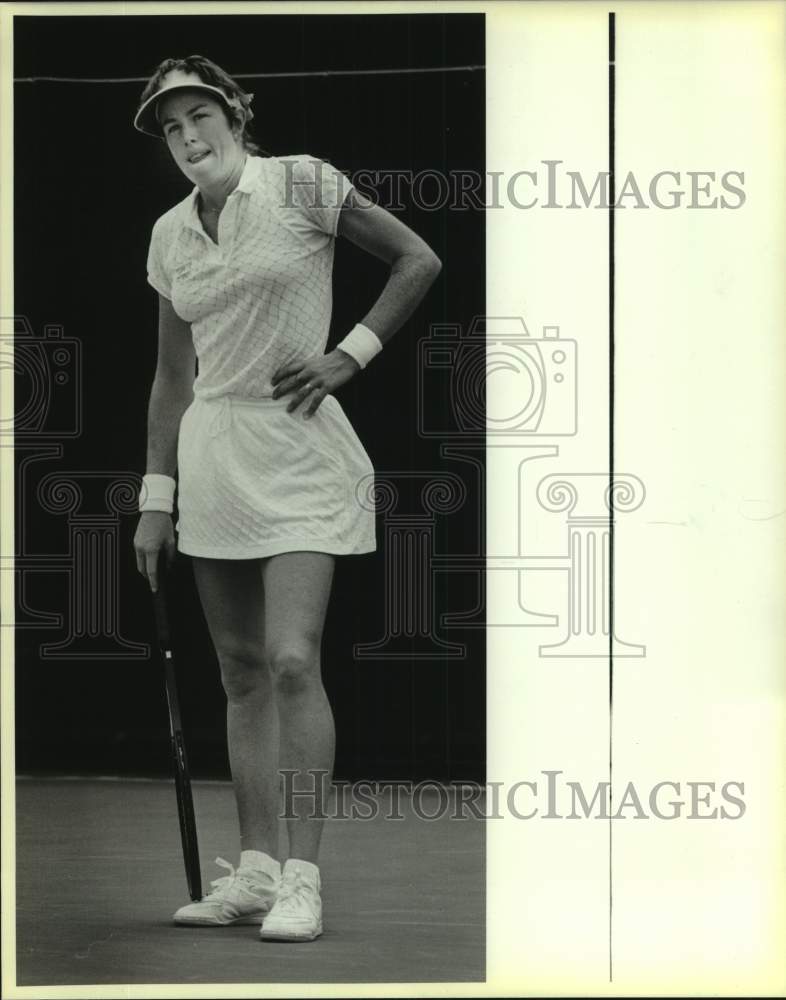 1986 Press Photo Trinity tennis player Gretchen Rush plays NCAA FInals in Austin - Historic Images