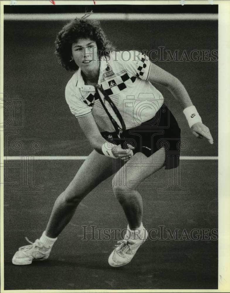1987 Press Photo San Antonio Racquets team tennis player Gretchen Rush-Magers - Historic Images