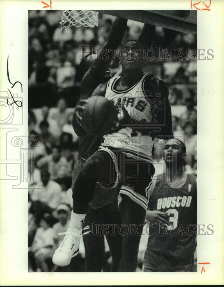 1989 Press Photo San Antonio Spurs basketball player Vernon Maxwell vs. Houston - Historic Images
