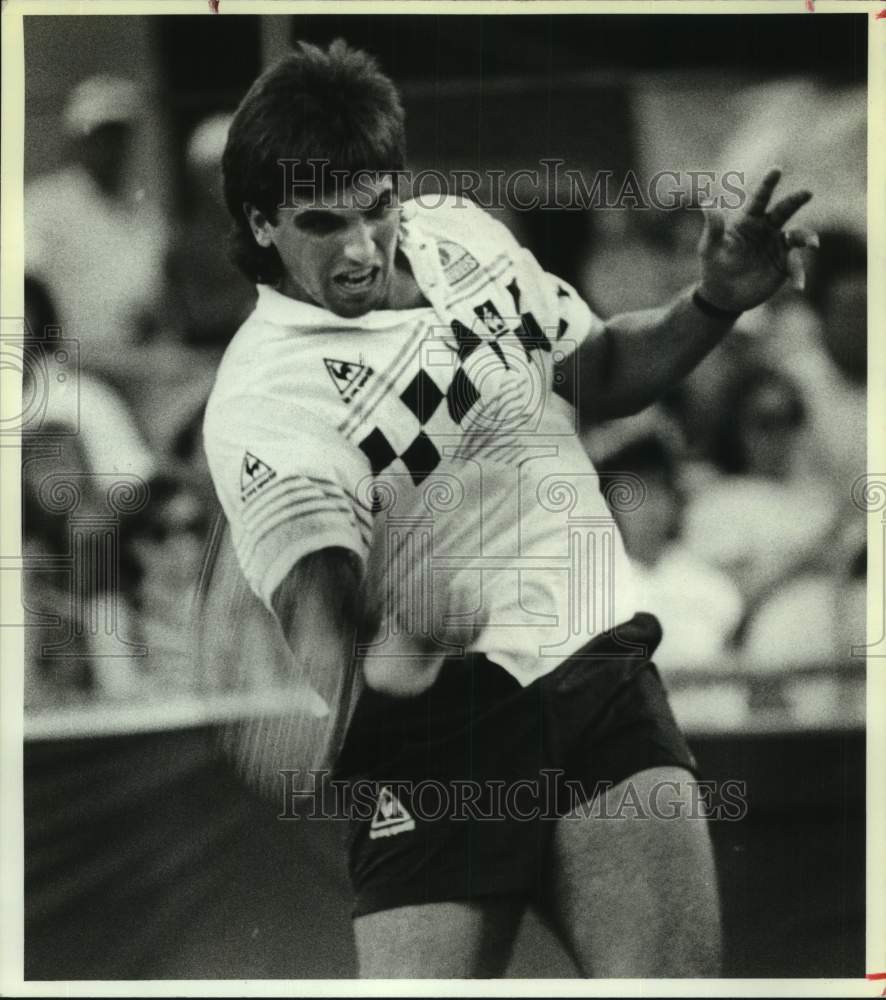 1987 Press Photo San Antonio Racquets team tennis player Eric Korita - sas17103 - Historic Images