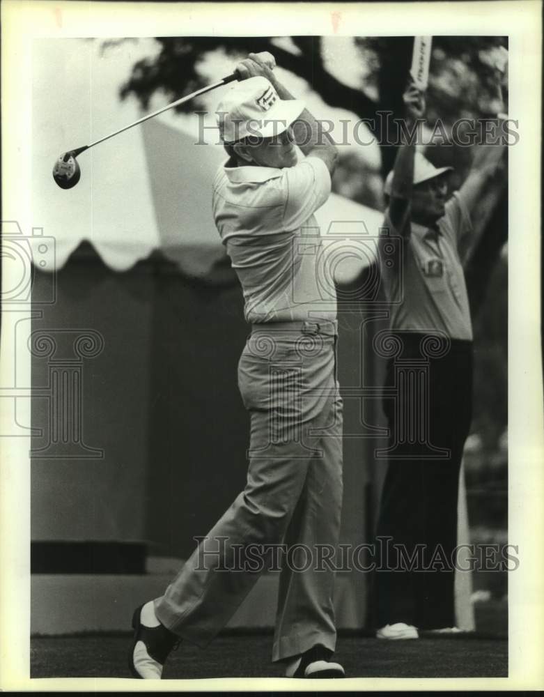 1985 Press Photo Golfer Gene Littler in action - sas17173 - Historic Images