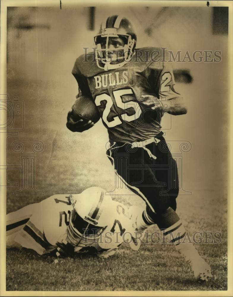 1982 Press Photo San Antonio Bulls football player James Tibbs - sas17434 - Historic Images