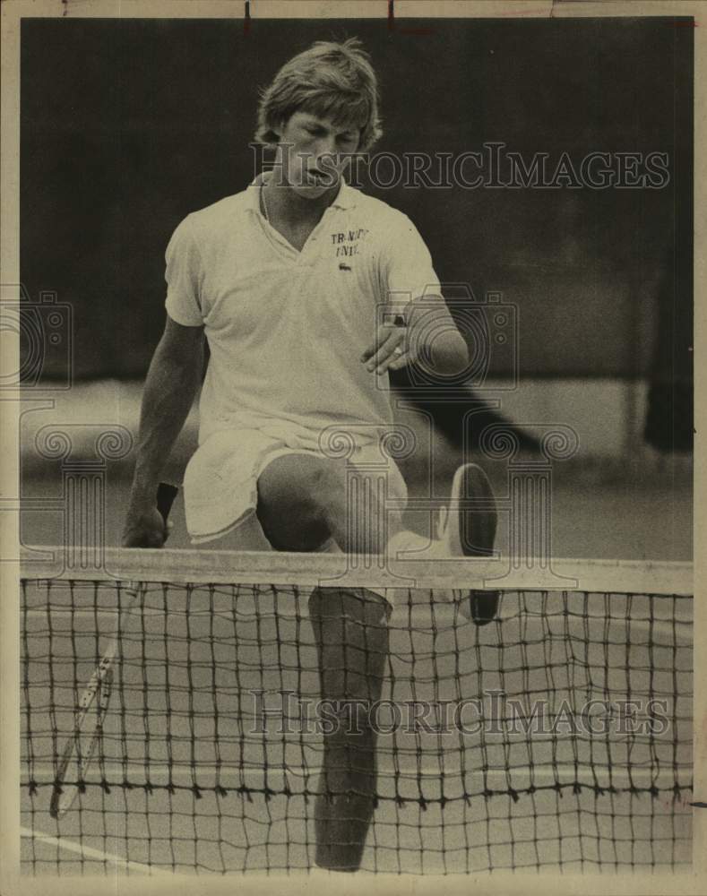 1975 Press Photo Trinity college tennis player Bill Matyastik - sas17535- Historic Images