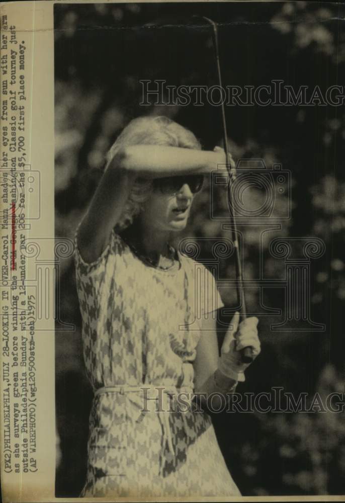 1975 Press Photo Pro Golfer Carol Mann before winning an LPGA Tour event - Historic Images