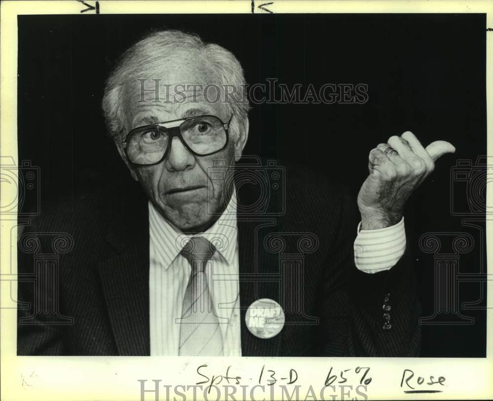 1984 Press Photo Team tennis official Leo Rose - sas17861 - Historic Images