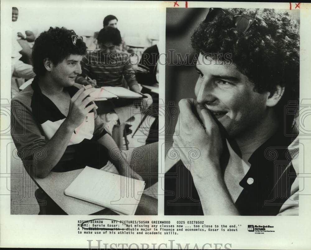 1985 Press Photo Football player Bernie Kosar - sas18003 - Historic Images