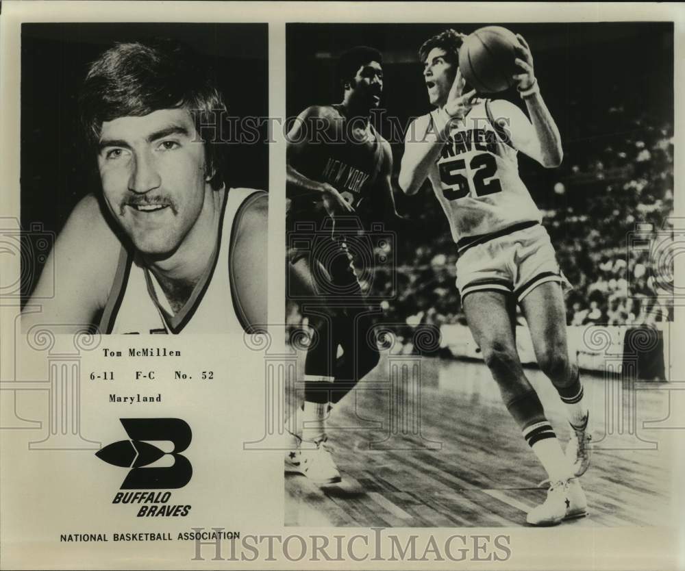 Press Photo Buffalo Braves basketball player Tom McMillen - sas18052- Historic Images